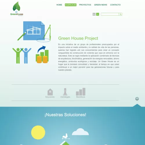 Página de acerca del proyecto de Green House
