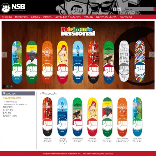 Catálogo de productos Nacional Skateboards