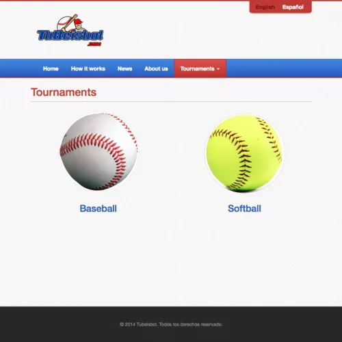 Selector de deportes de Torneos TuBeisbol.com